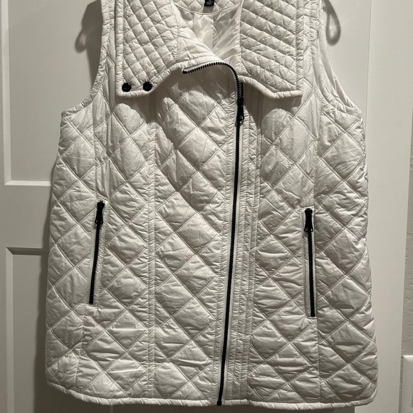 MARC JACOBS, MARCNEWYORK, LONG WHITE VEST, ZIPS TO THE TOP SIZE L/XL - Picture 2 of 6